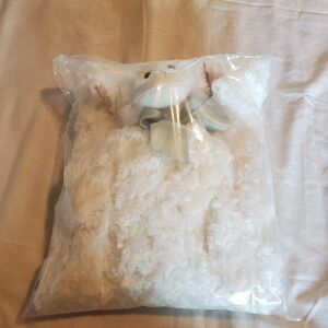 Edgehill Collection Bearington Lamb Security Blanket Cream Satin Trim Lovey 29in